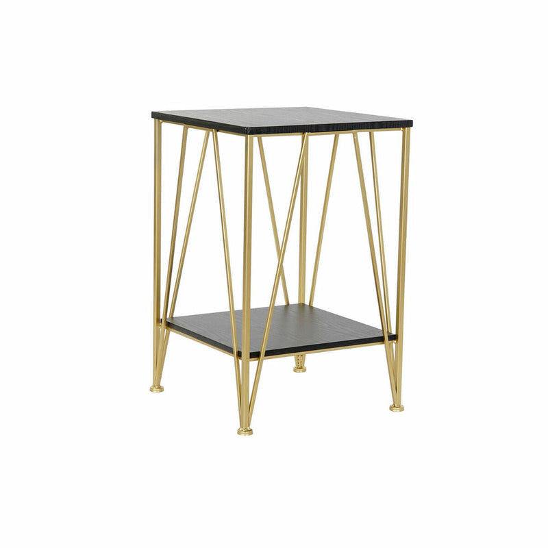 Side table DKD Home Decor Black Golden Metal Wood (41 x 41 x 63,5 cm)