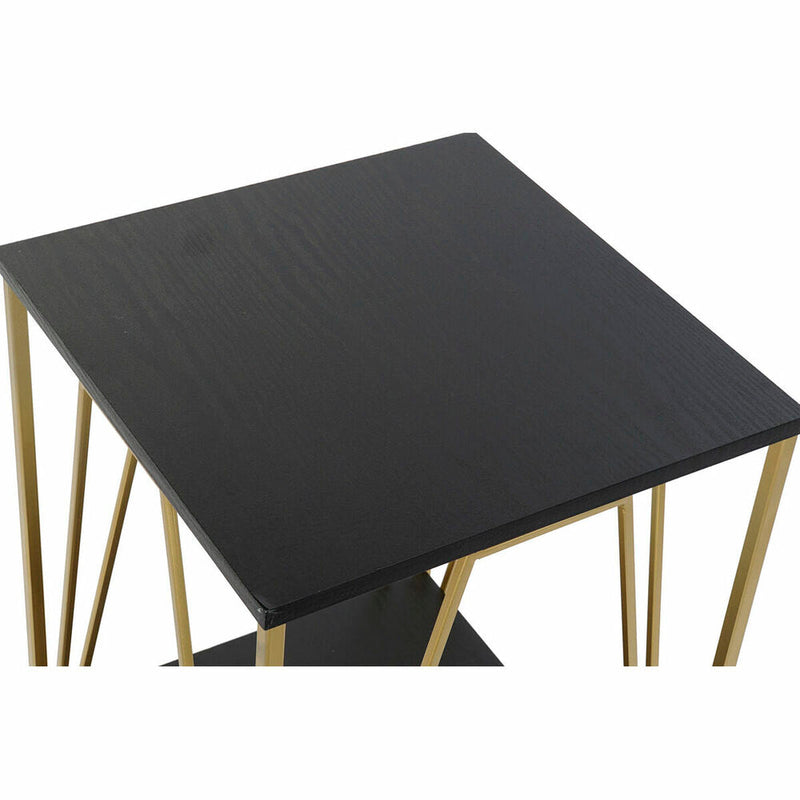 Side table DKD Home Decor Black Golden Metal Wood (41 x 41 x 63,5 cm)