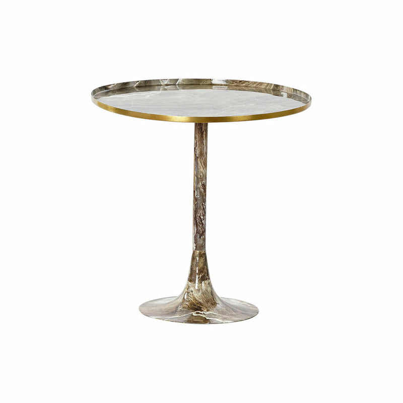 Side table DKD Home Decor Brown Aluminium Marble (51 x 51 x 51 cm)