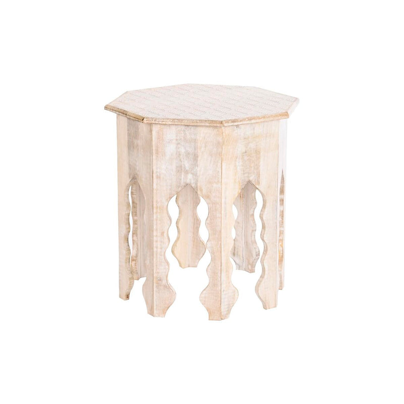 Side table DKD Home Decor Brown White Mango wood (49 x 49 x 53,5 cm)