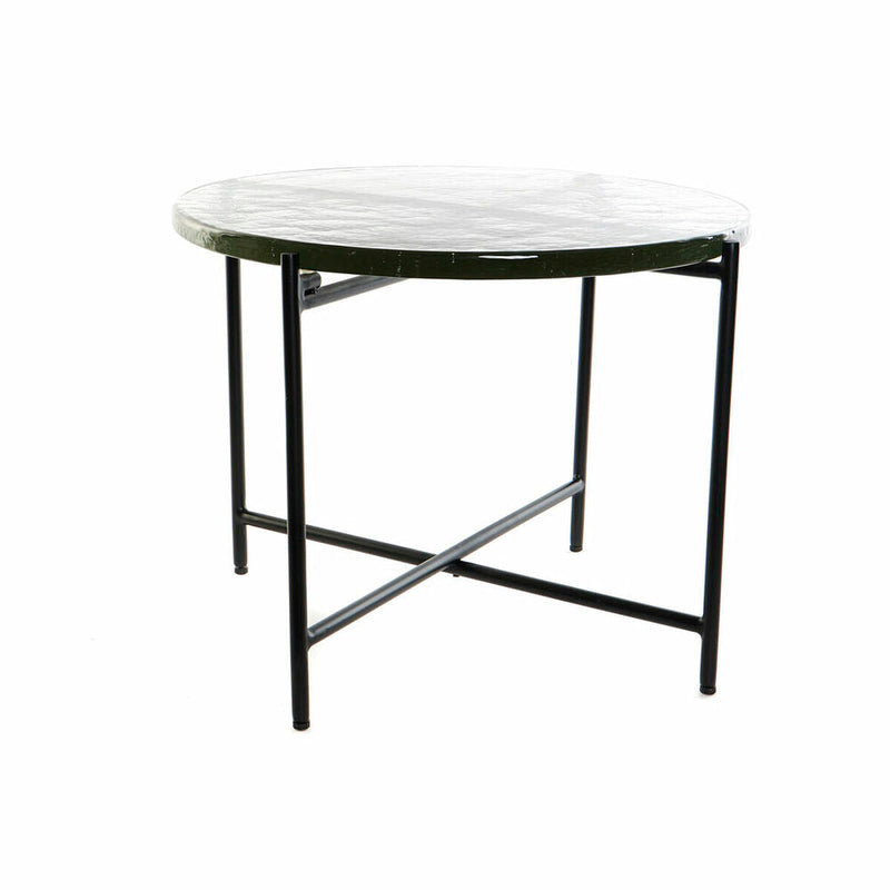 Side table DKD Home Decor Crystal Black Metal Modern (50 x 50 x 42 cm)