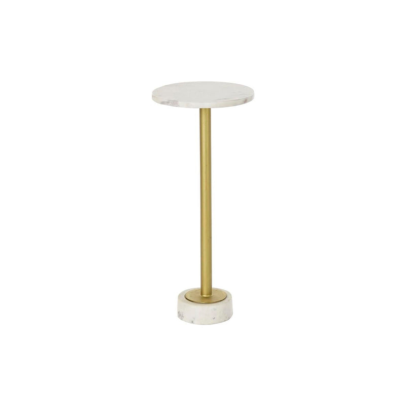 Side table DKD Home Decor Golden Metal Marble (27 x 27 x 62 cm)