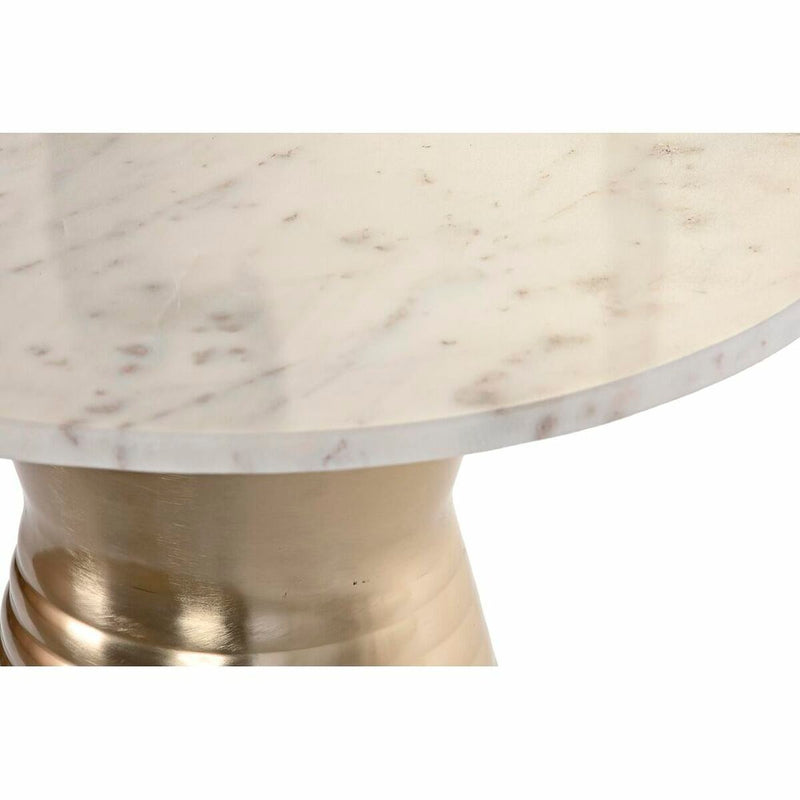 Side table DKD Home Decor Golden Metal White Marble (47 x 47 x 50 cm)