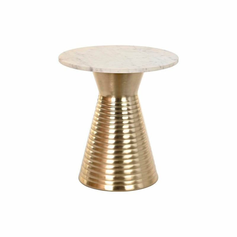 Side table DKD Home Decor Golden Metal White Marble (47 x 47 x 50 cm)