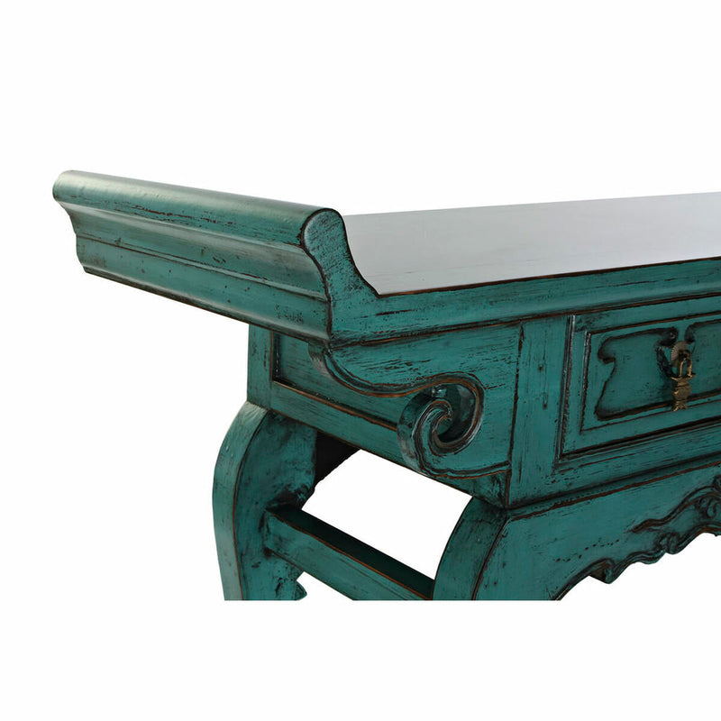 Side table DKD Home Decor Metal Turquoise Oriental Elm (135 x 37 x 89 cm)