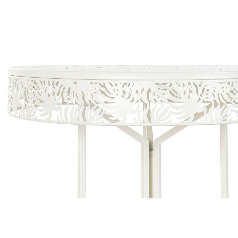 Side table DKD Home Decor Metal White (60 x 60 x 70 cm)