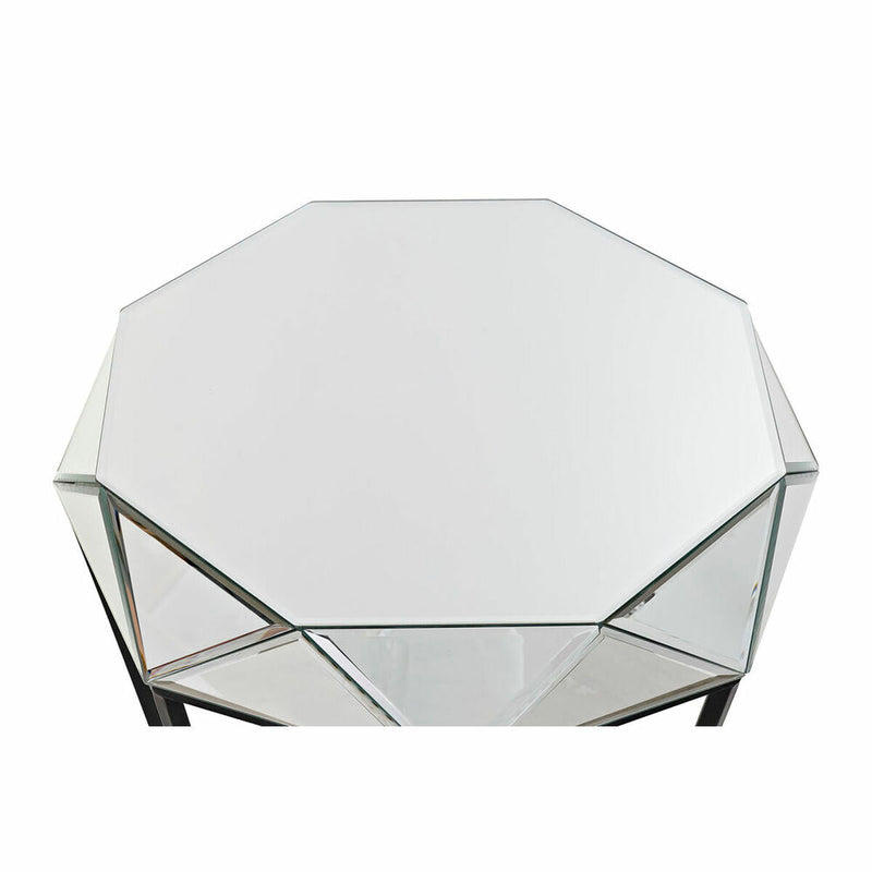 Side table DKD Home Decor Mirror Black Metal Modern (50 x 50 x 55 cm)