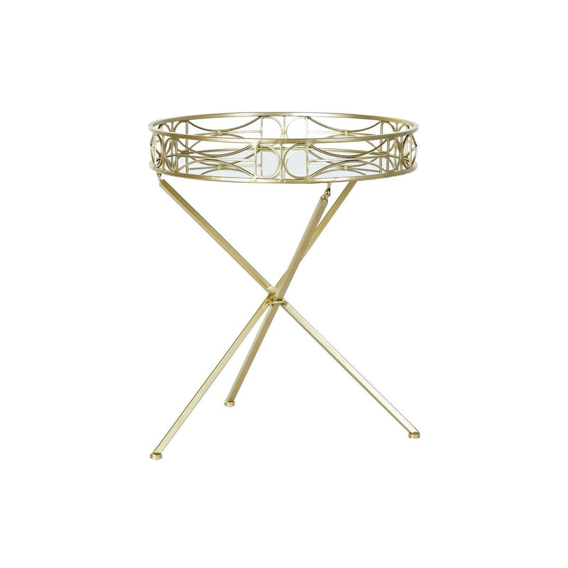 Side table DKD Home Decor Mirror Golden Metal (48,5 x 48,5 x 58,5 cm)