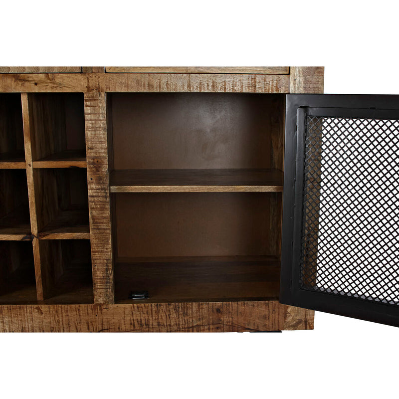 Sideboard DKD Home Decor Black Grey Metal Dark brown Mango wood (150 x 43 x 90 cm)
