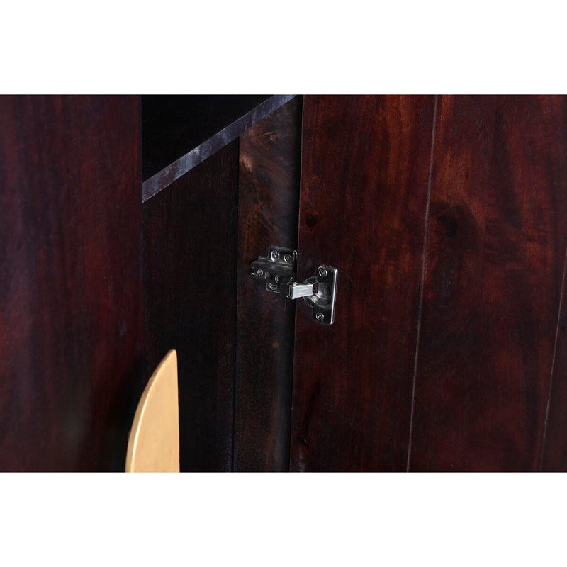 Sideboard DKD Home Decor Black Metal Wood (80 x 40 x 120 cm)