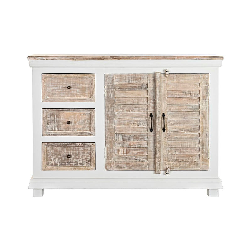 Sideboard DKD Home Decor Natural White Mango wood (122 x 25 x 91 cm)