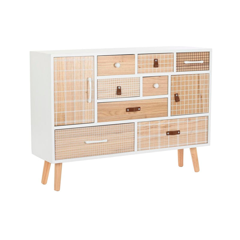Sideboard DKD Home Decor Natural White Paolownia wood (95 x 26 x 67,5 cm)