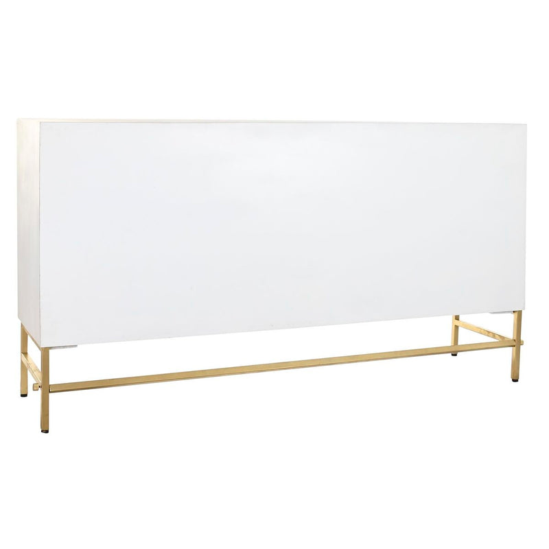 Sideboard DKD Home Decor Rhombus White Brass Mango wood (157 x 43 x 84 cm)