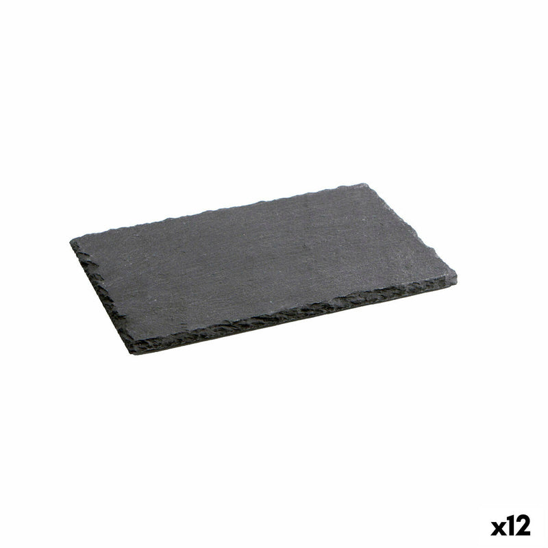 Slate Effect Ceramic Tray Quid Gastro Fun Black (22 x 14 cm)
