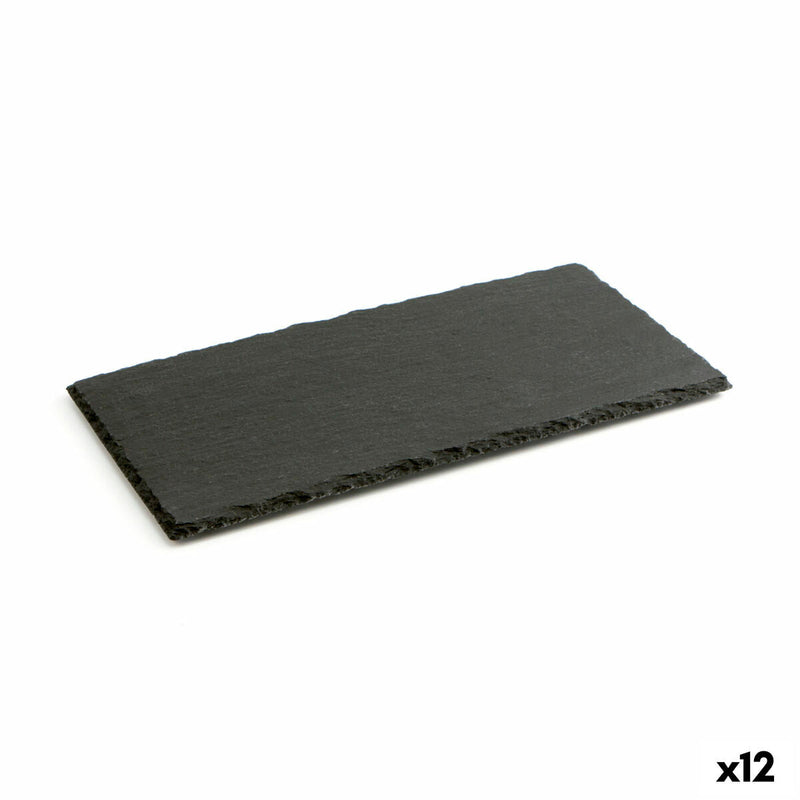 Slate Effect Ceramic Tray Quid Gastro Fun Black (32 x 17 cm)