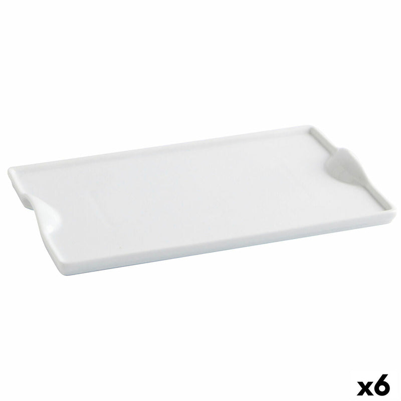 Snack tray Quid Gastro Fun Ceramic White (25,5 x 15,5 cm)