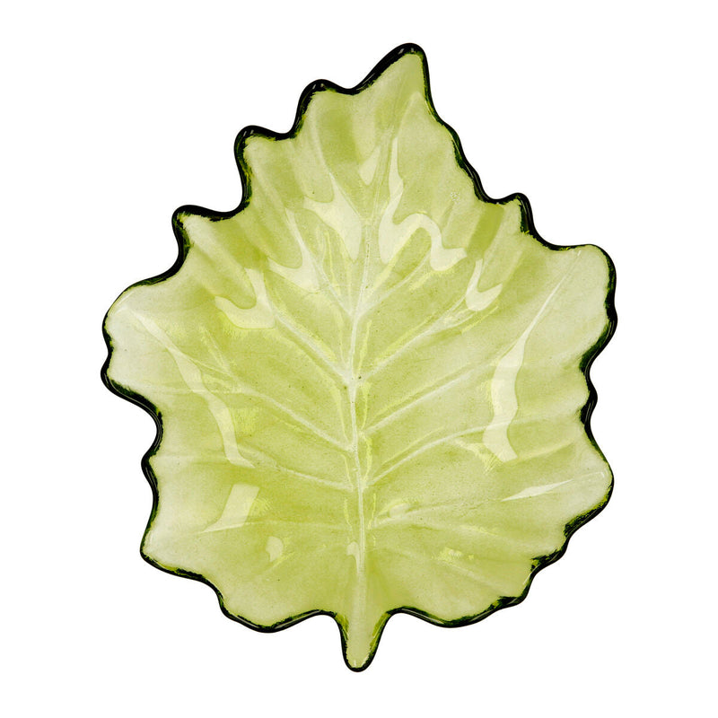 Snack tray Quid Sheet Green Glass (22 x 18 cm) (Pack 6x) -