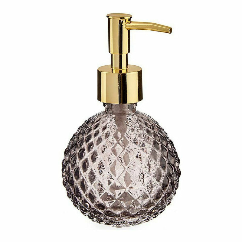 Soap Dispenser 200 ml Golden Anthracite Glass ABS 24 Units (8,5 x 15 x 9 cm)
