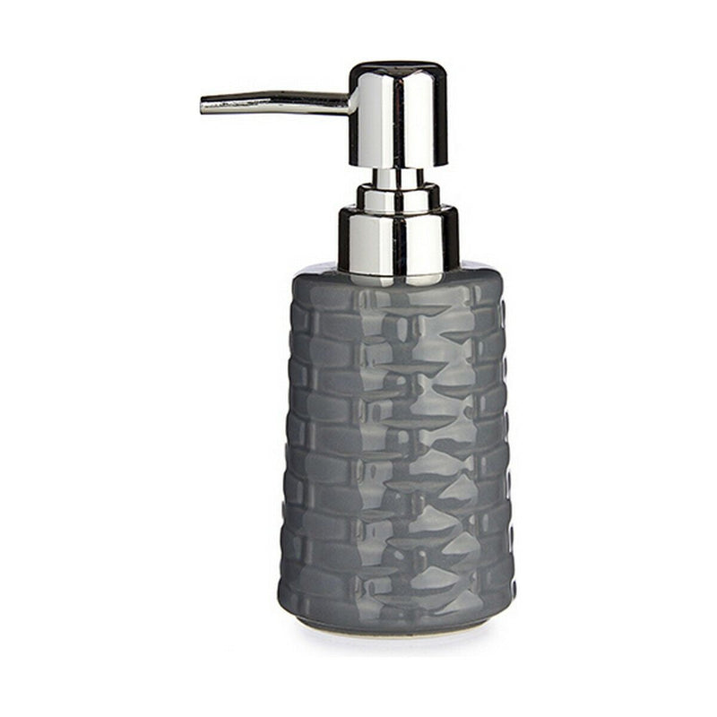Soap Dispenser Ceramic Silver Grey 6 Units (350 ml)