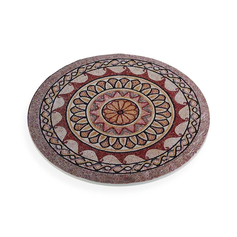 Table Mat Circular Mosaic Cork Ceramic (20 x 20 cm)