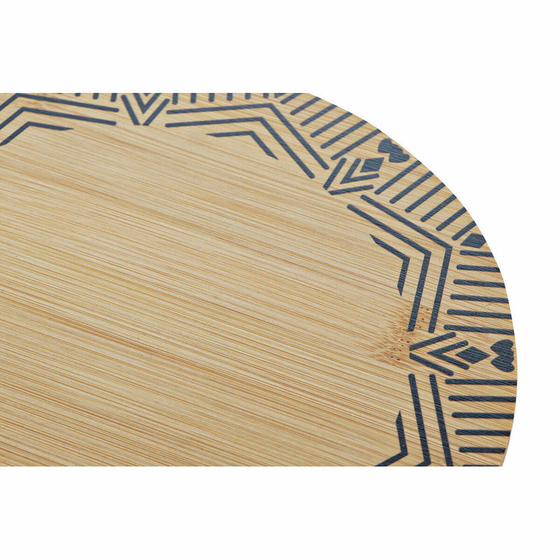 Table Mat DKD Home Decor Natural Black Bamboo (20 x 20 x 1 cm)