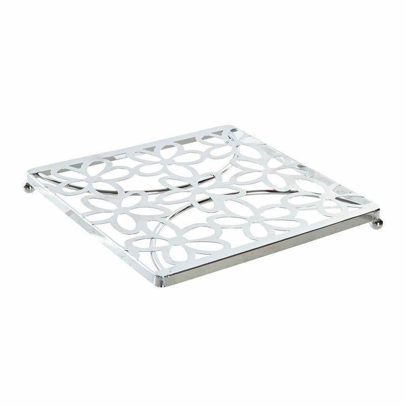 Table Mat DKD Home Decor Silver Metal (18 x 18 x 1.5 cm)