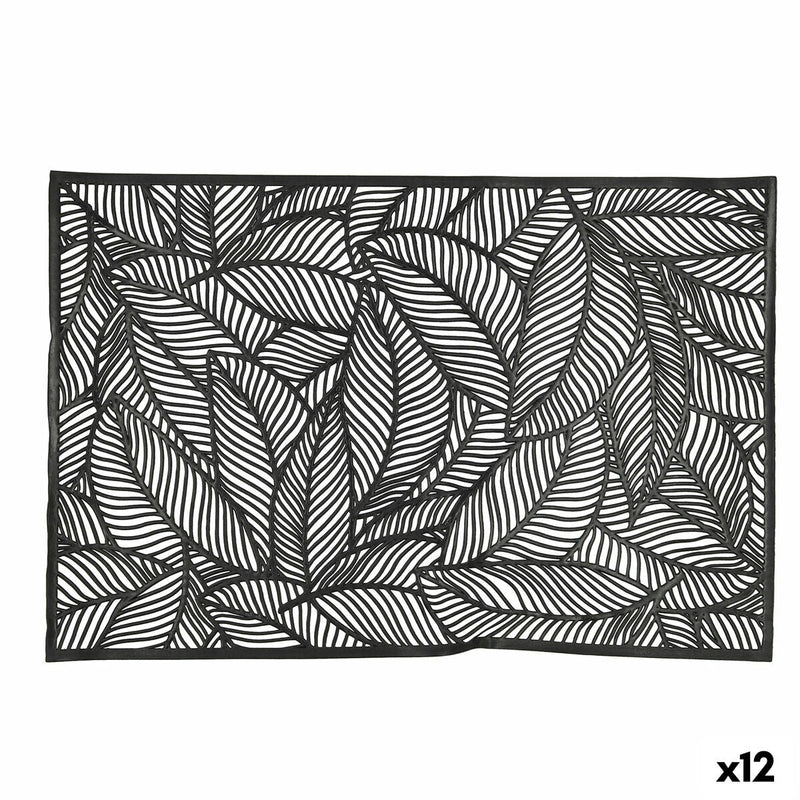 Table Mat Quid Habitat Sheets Black Textile (30 x 45 cm) (Pack 12x)