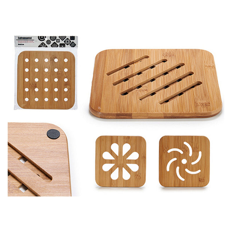 Table Mat Squared Bamboo (19 x 19 x 1 cm)
