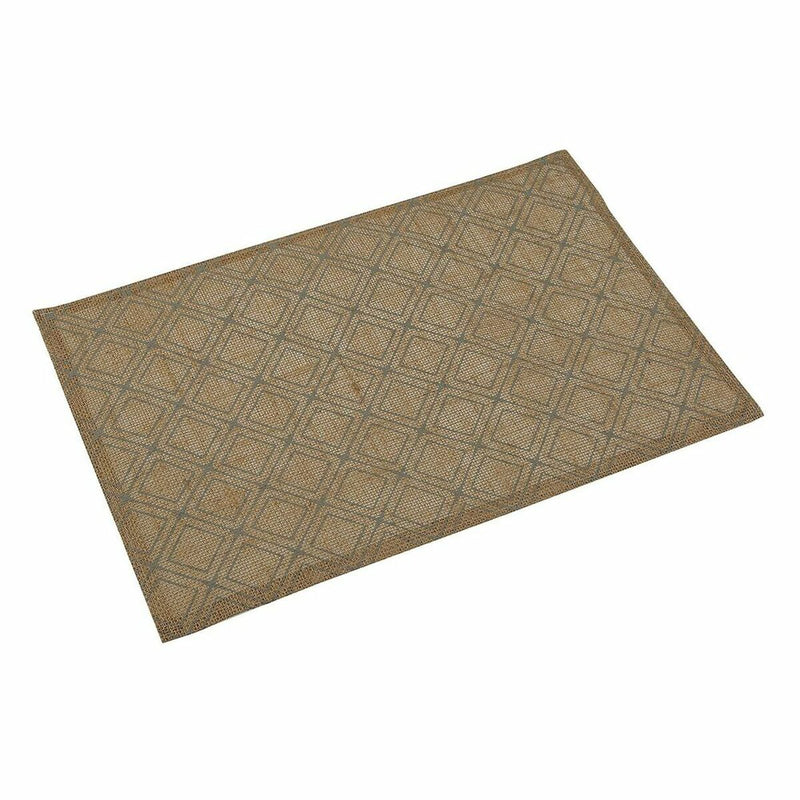 Table Mat Versa Grey Rhombus Rattan (45 x 30 cm)