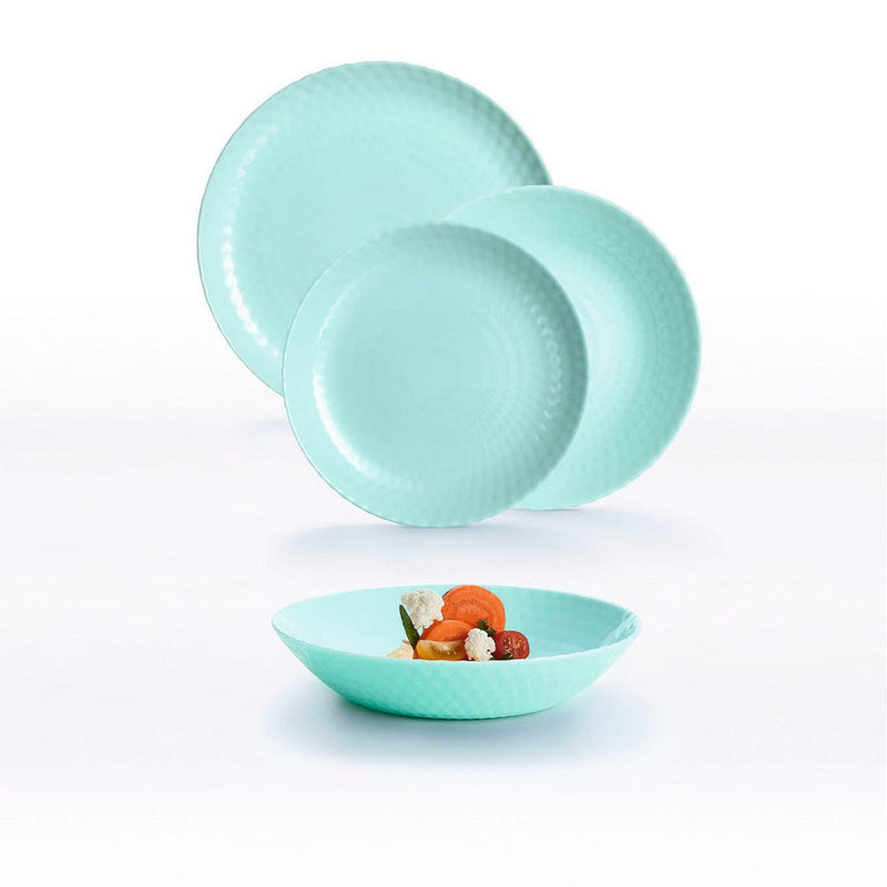 Tableware Luminarc PAMPILLE Turquoise Glass (18 Pieces)