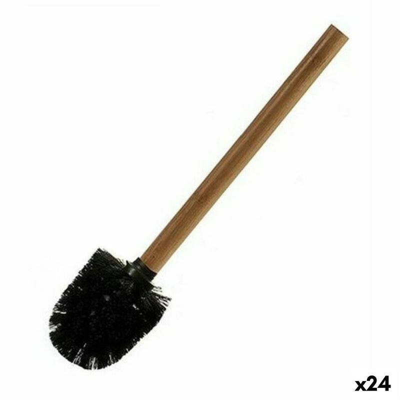 Toilet Brush Black Brown Bamboo (8 x 35,5 x 8 cm) (24 Units)