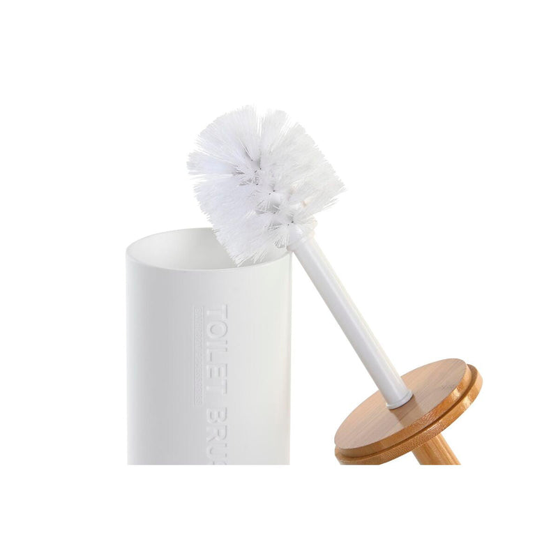 Toilet Brush DKD Home Decor Natural White Bamboo polypropylene (9 x 9 x 35,5 cm)