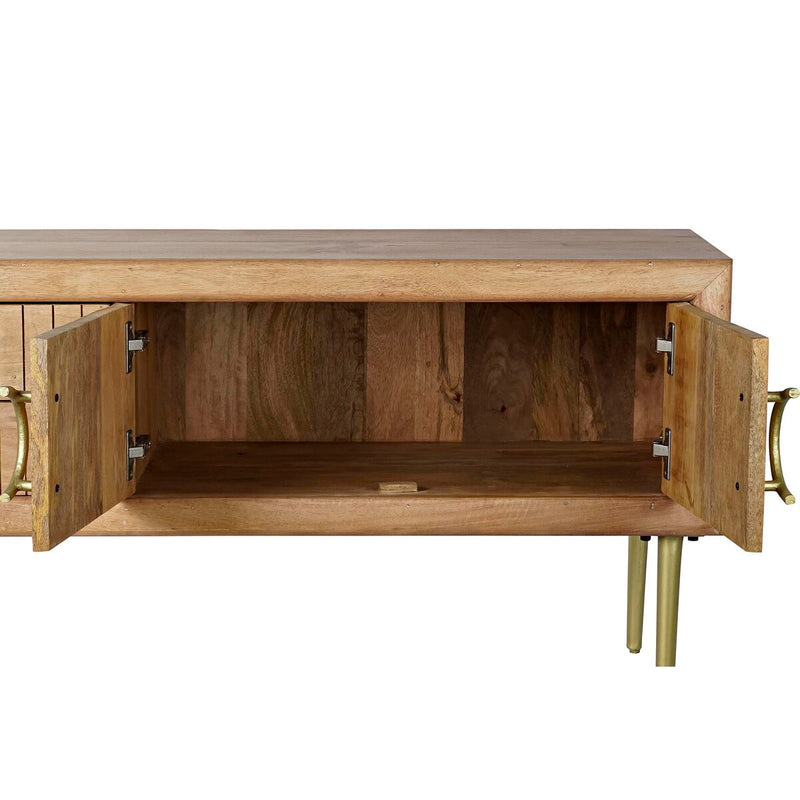 TV furniture DKD Home Decor Golden Brown Mango wood (147 x 40 x 60 cm)