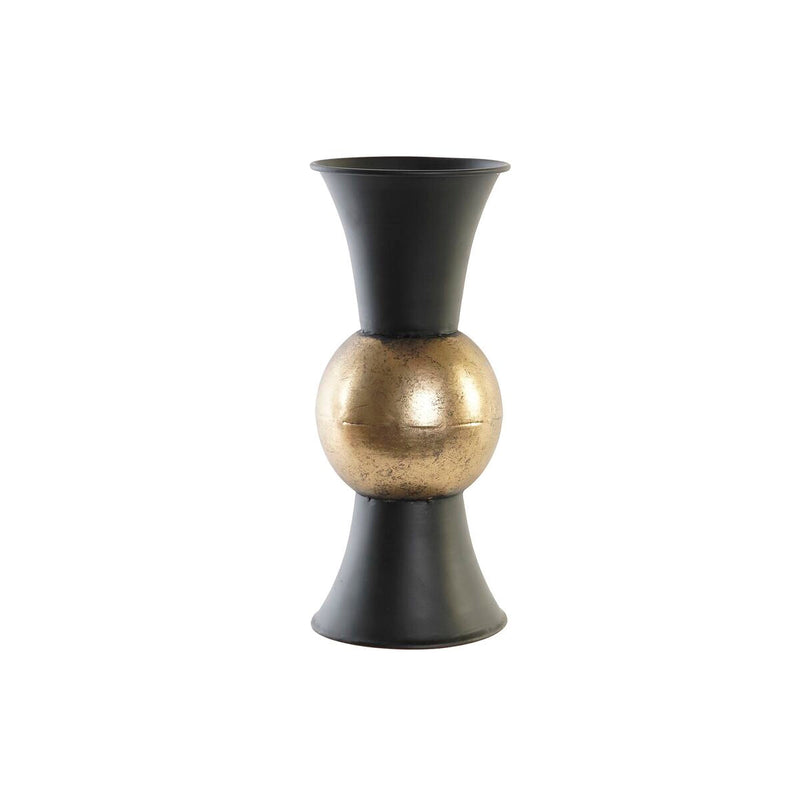 Vase DKD Home Decor Black Metal Copper Vintage (14 x 14 x 32 cm)