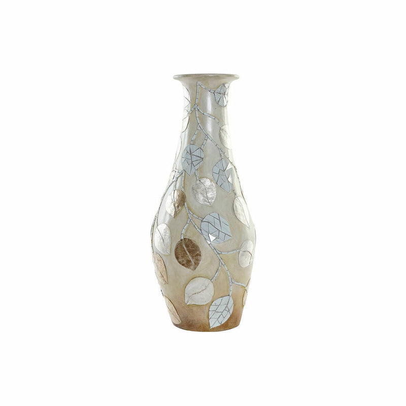 Vase DKD Home Decor Brown Beige Crystal Terracotta Bali (25