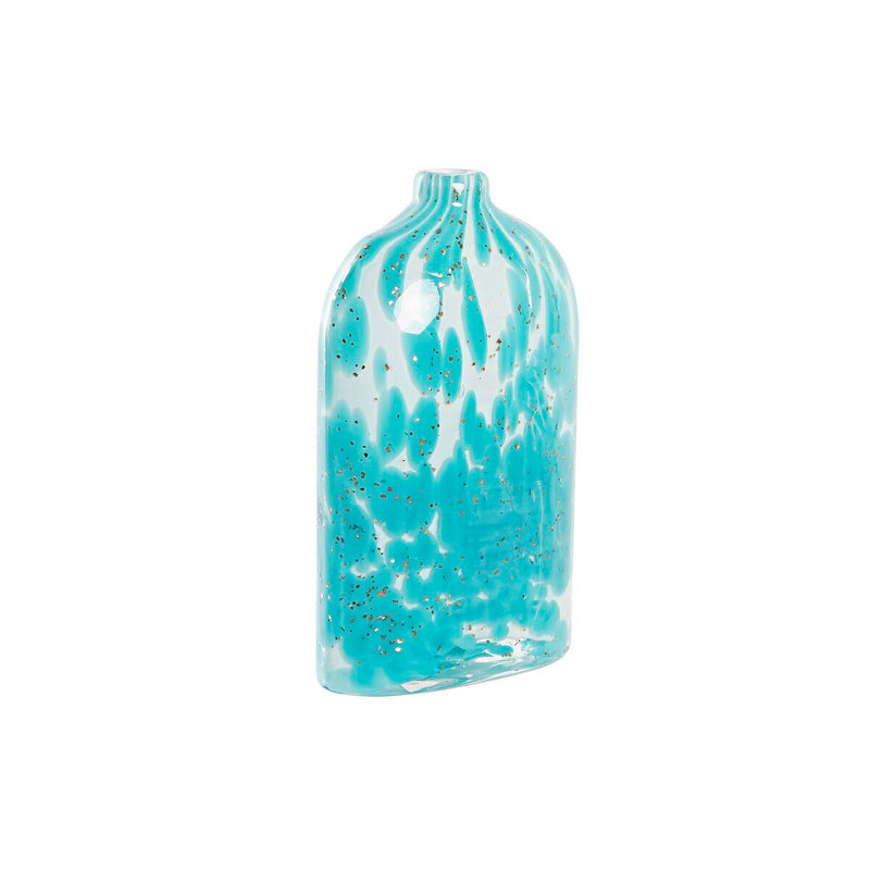 Vase DKD Home Decor Crystal Blue Mediterranean (12 x 7,5 x 21,5 cm)