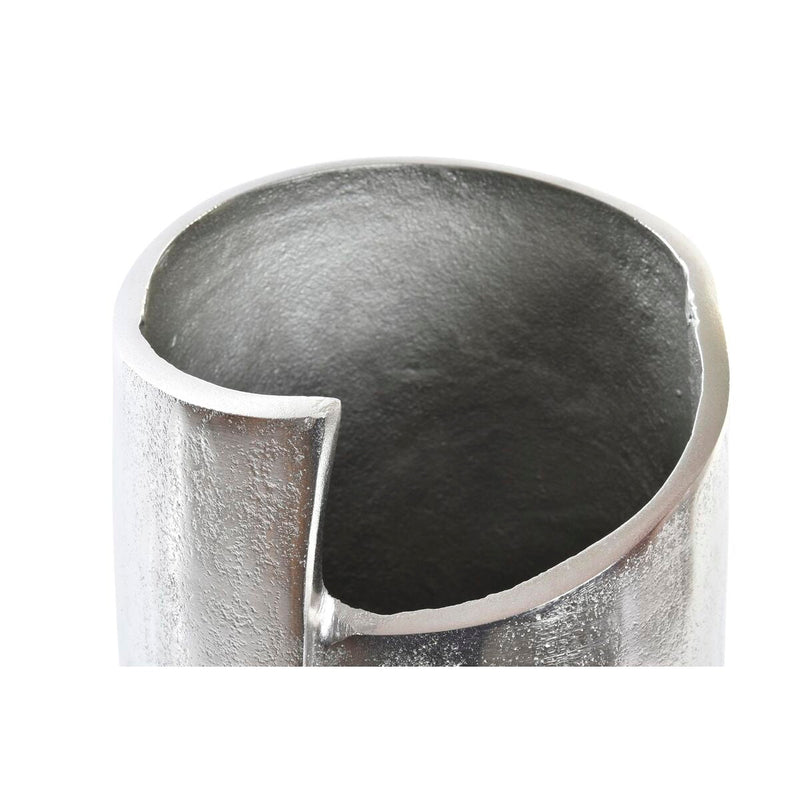 Vase DKD Home Decor Face Silver Aluminium Modern (15 x 13 x 31 cm)