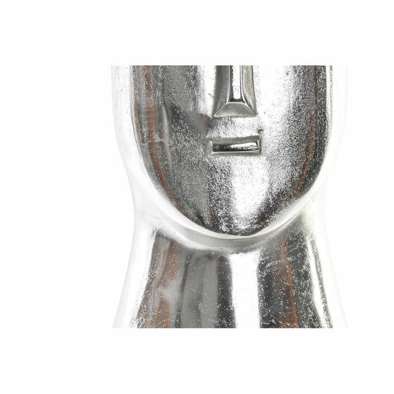 Vase DKD Home Decor Face Silver Aluminium Modern (17 x 16 x 36 cm)