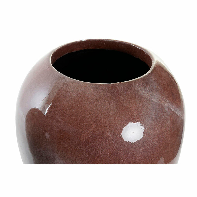 Vase DKD Home Decor Grey Vase Dark brown Bamboo Modern (24 x 24 x 45 cm) (2 Units)