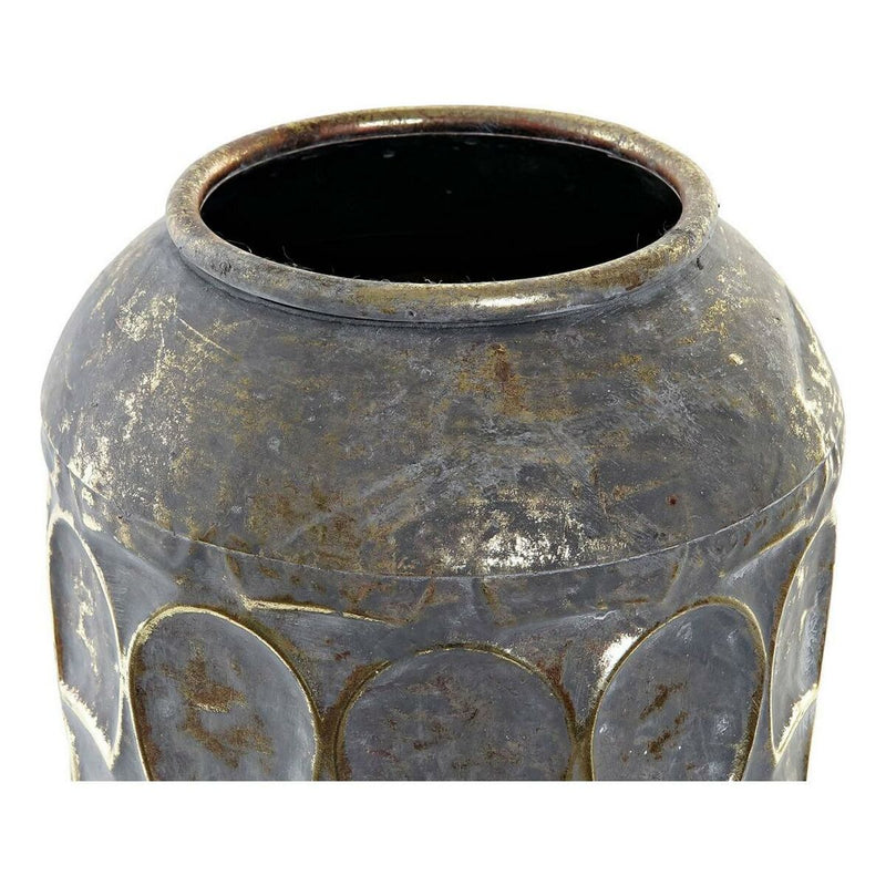 Vase DKD Home Decor Grey Metal Oriental (19 x 19 x 47 cm)