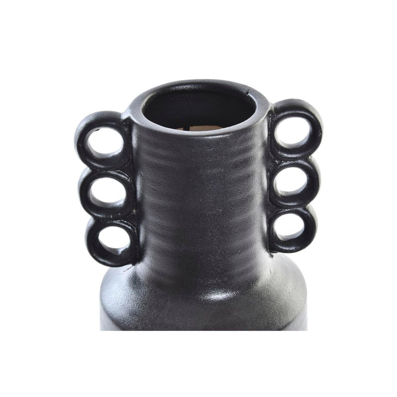 Vase DKD Home Decor Porcelain Black Modern (15 x 15 x 32 cm)