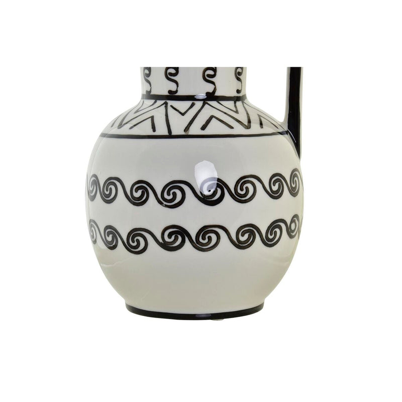 Vase DKD Home Decor Porcelain Black White Colonial (15 x 15 x 28 cm)