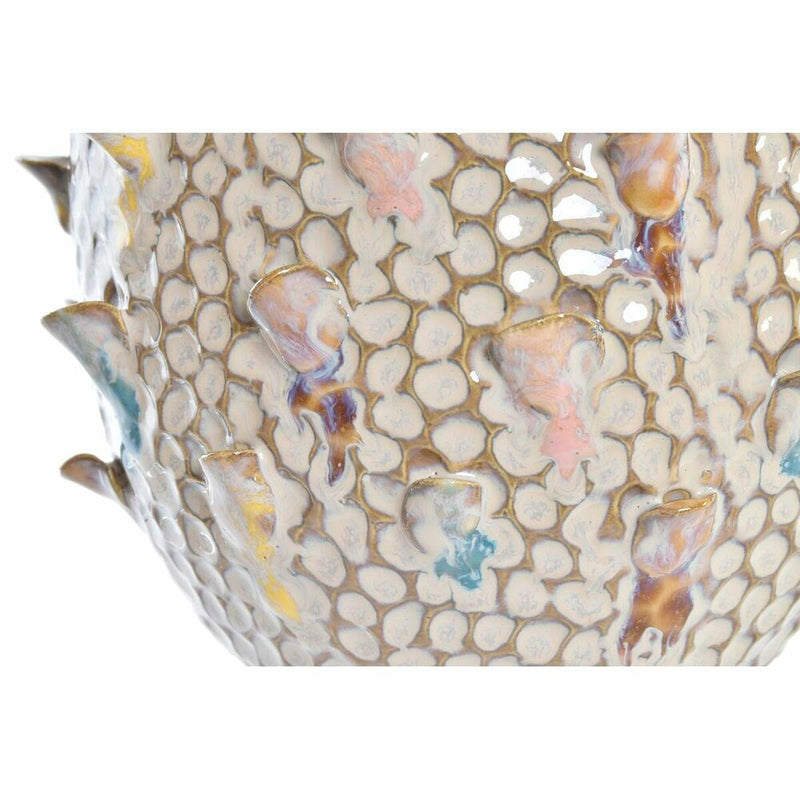 Vase DKD Home Decor Porcelain Brown Mediterranean (17 x 17 x 19 cm)