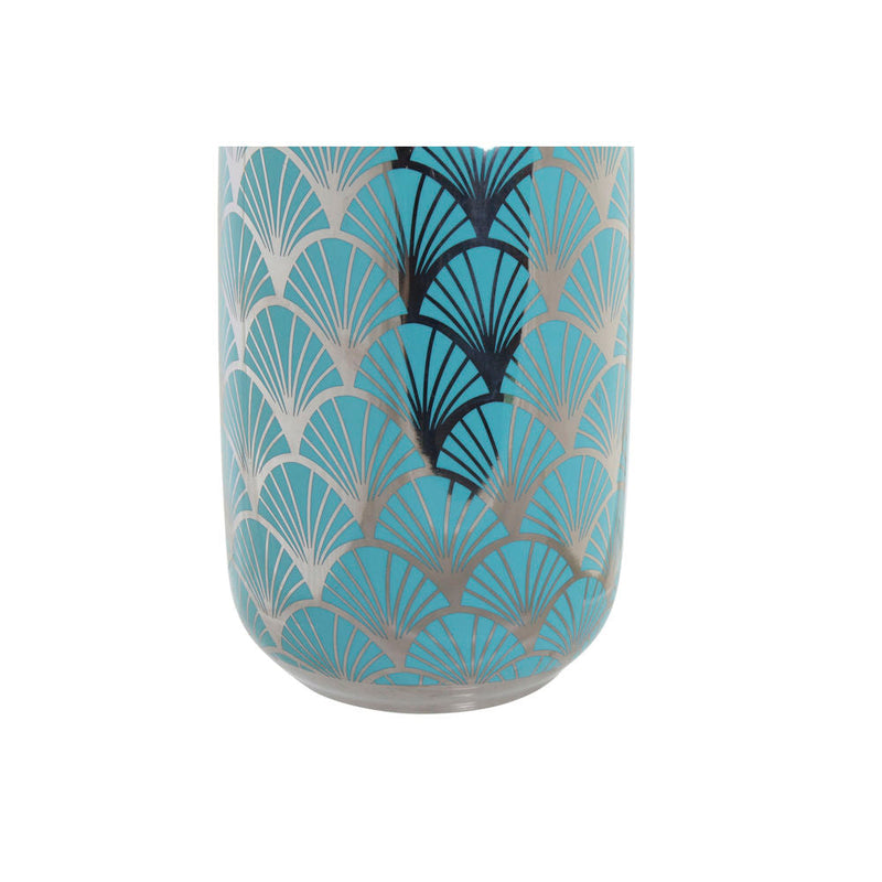 Vase DKD Home Decor Porcelain Turquoise Oriental (13 x 13 x 26 cm)