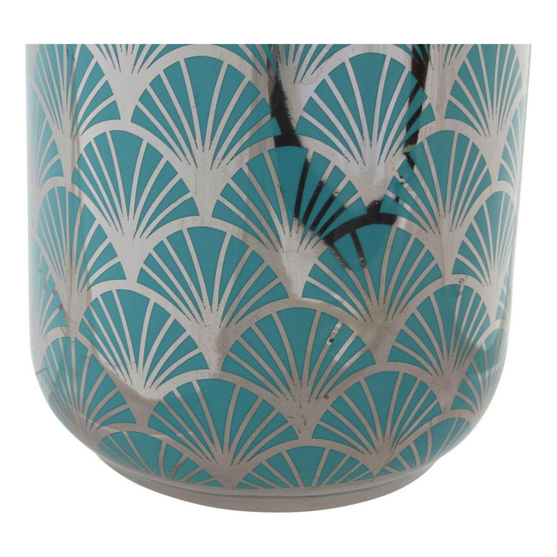 Vase DKD Home Decor Porcelain Turquoise Oriental (15 x 15 x 41.5 cm)