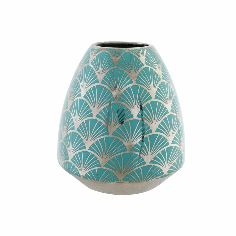 Vase DKD Home Decor Porcelain Turquoise Oriental (16 x 16 x 18 cm)