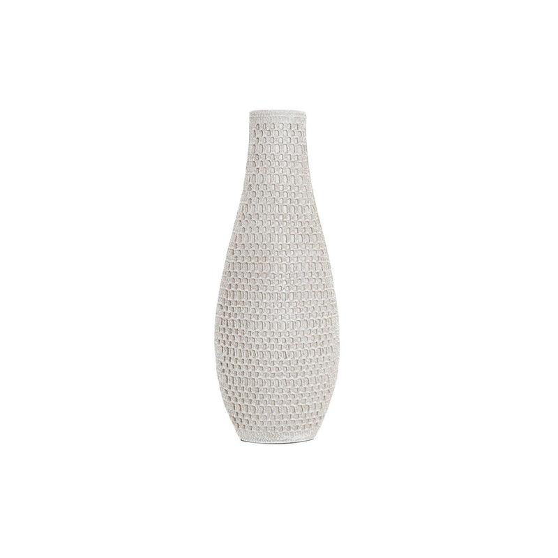 Vase DKD Home Decor White Resin Modern (14 x 7 x 37 cm)
