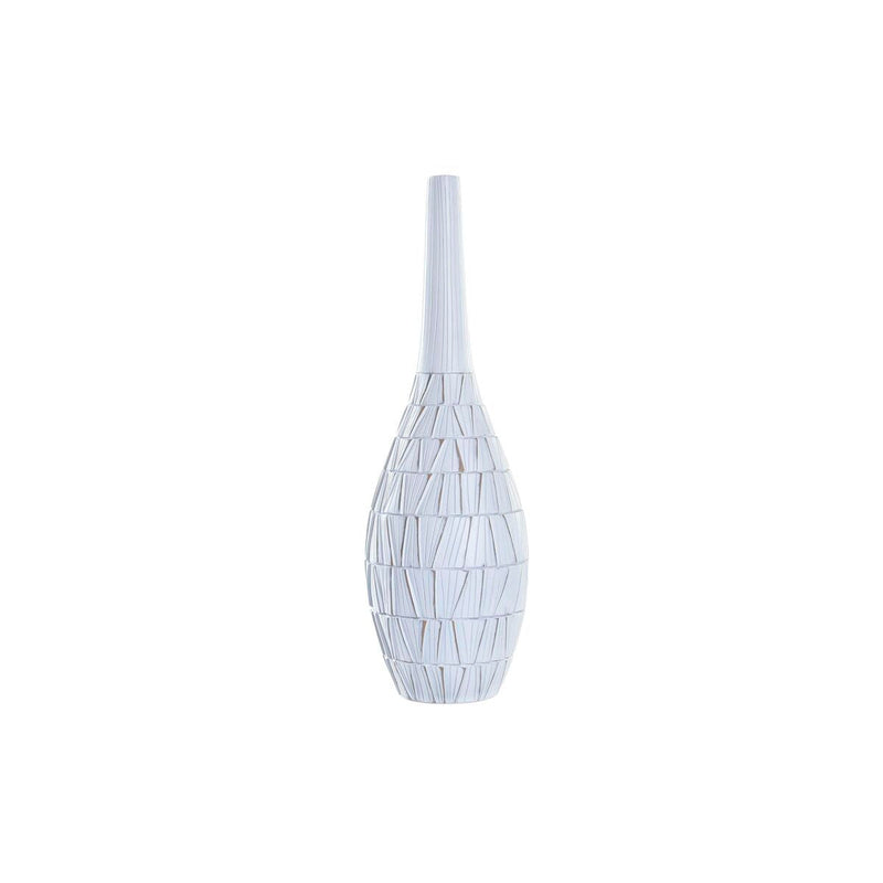 Vase DKD Home Decor White Resin Modern (19 x 19 x 60 cm)