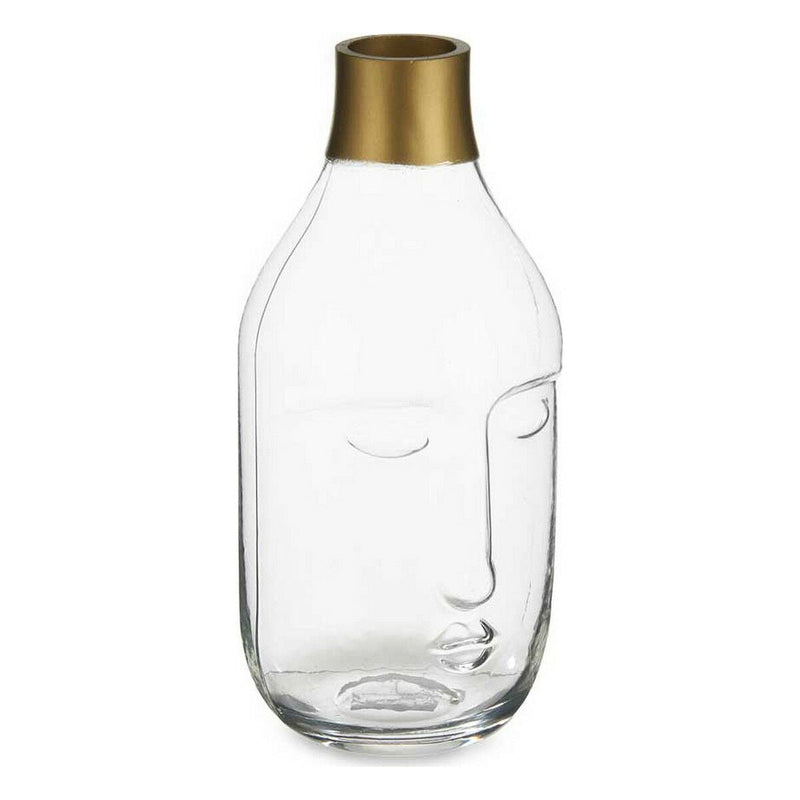 Vase Face Transparent Glass (11 x 24,5 x 12 cm)