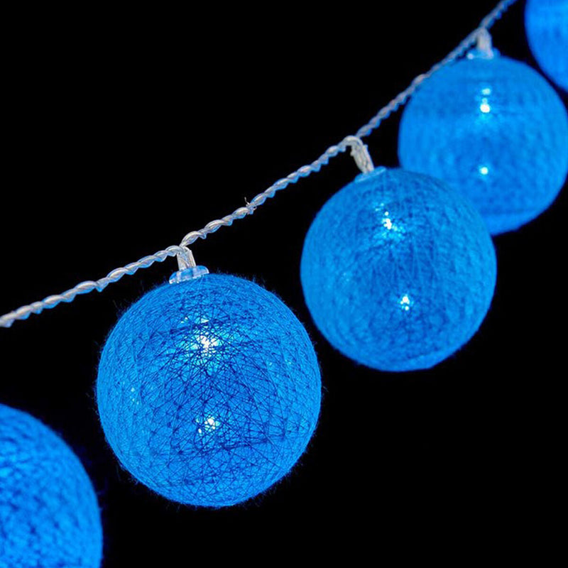 Wreath of LED Balls Ø 6 cm Blue (2 m)